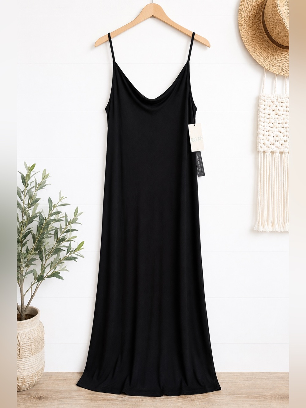 🖤 NWT Abound Black Maxi Slip Dress